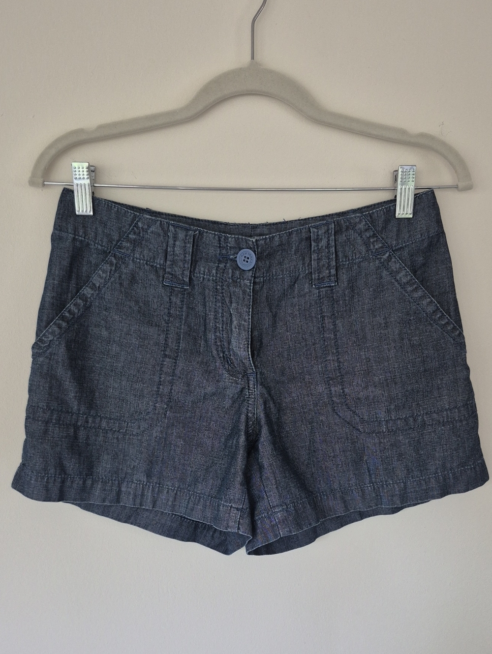 Soft Denim-Look Shorts